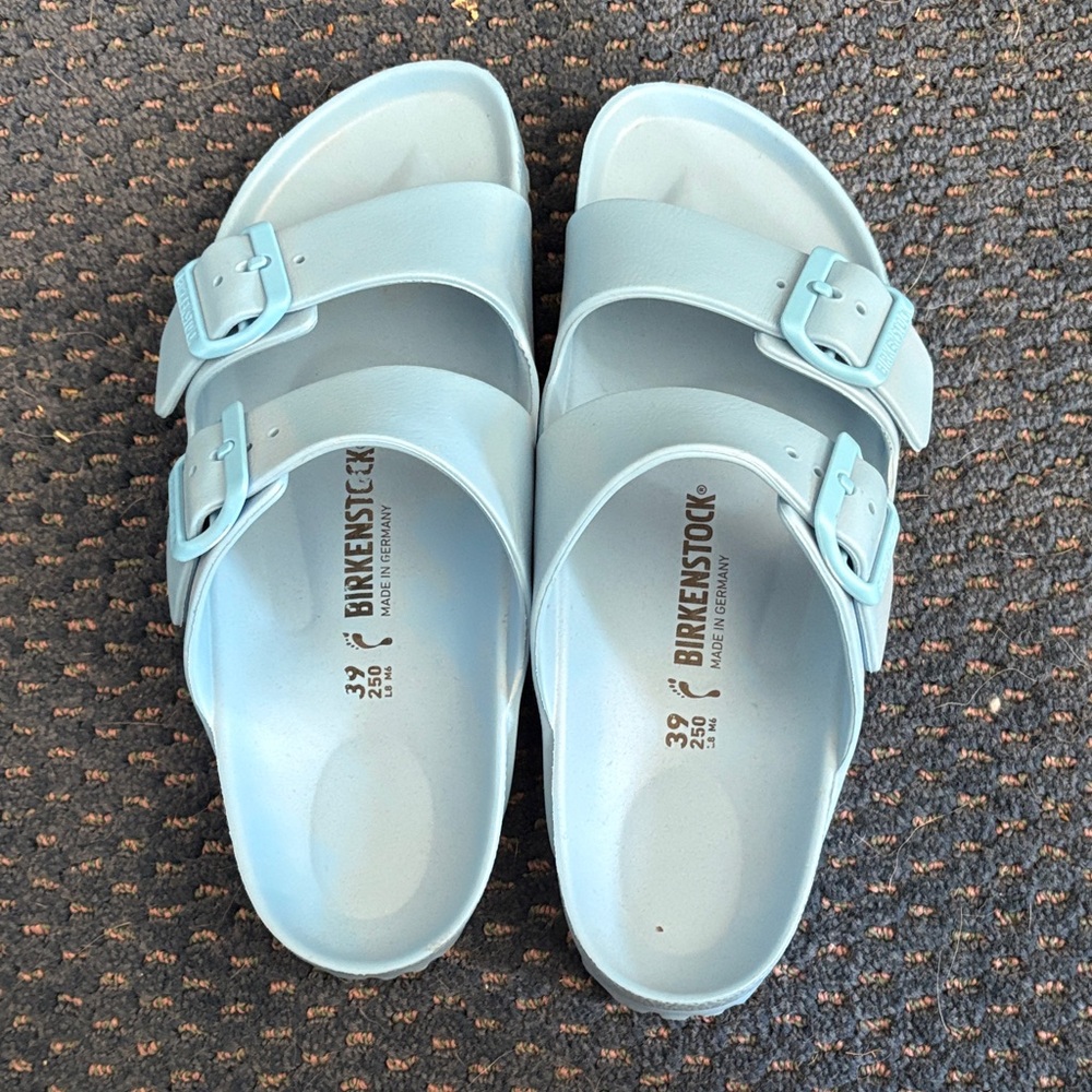 Birkenstock Sky Blue Slide Sandals EVA